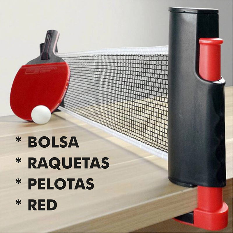 Foto 4 pulgar | Juego de Ping Pong Todo en Uno Chic Fantasy Incluye Red/Palas de Ping Pong/Raquetas y 3 Bolas de Plástico