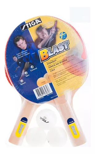 2 Raquetas Ping Pong Blast Pin Pon Stiga Incluye 3 Pelotas