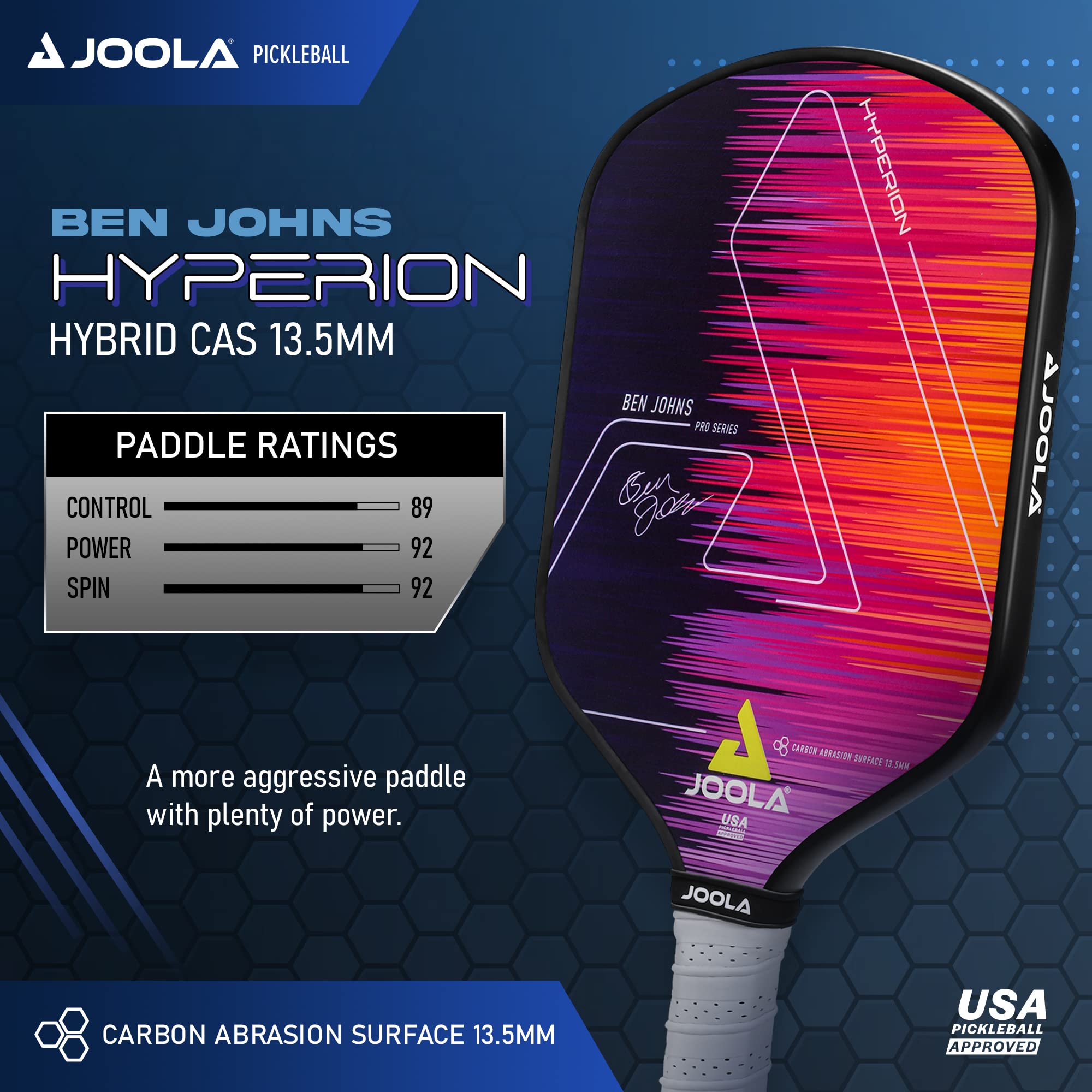 Foto 3 pulgar | Paleta De Pickleball Joola Ben Johns Hyperion Cas 13.5 Usapa - Venta Internacional.