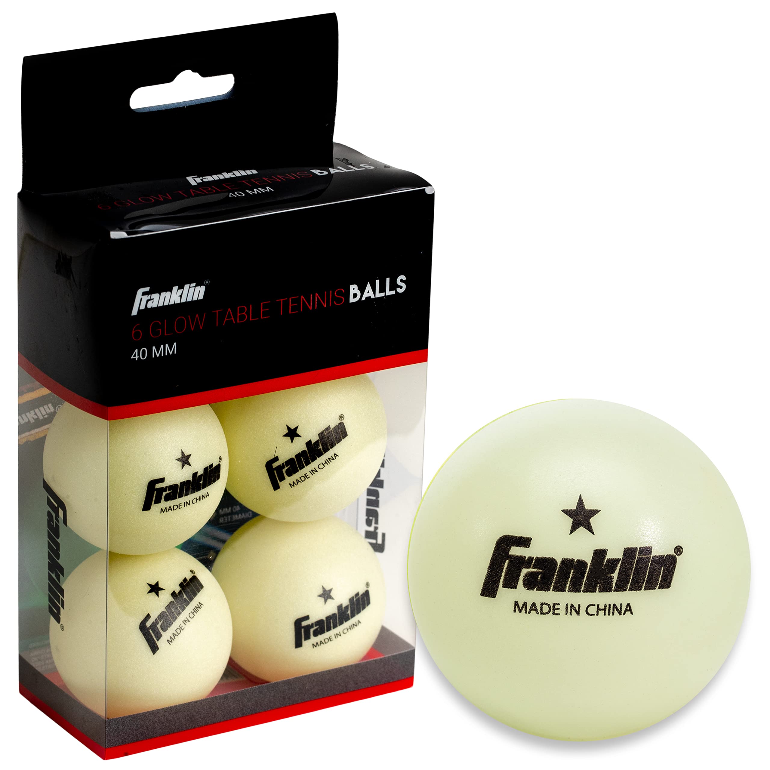 Foto 2 pulgar | Pelotas De Ping Pong Franklin Sports Que Brillan En La Oscuridad, 40 Mm, Paquete De 6 - Venta Internacional.