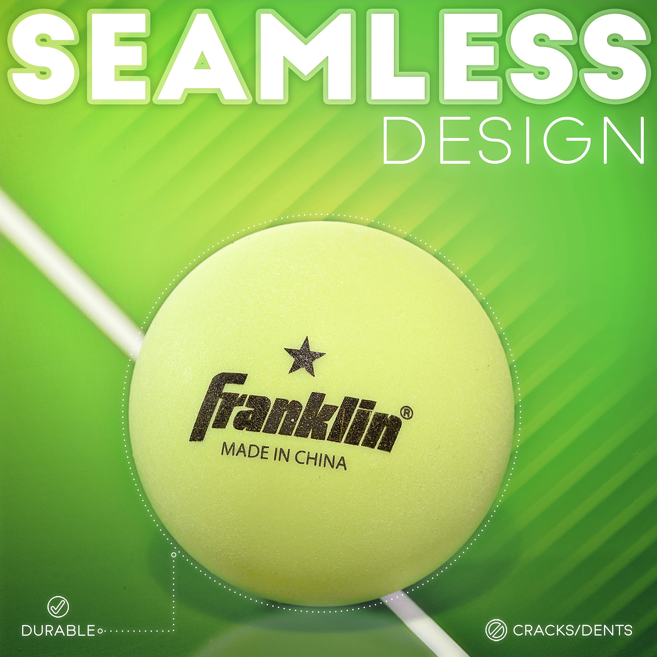 Foto 2 | Pelotas De Ping Pong Franklin Sports Que Brillan En La Oscuridad, 40 Mm, Paquete De 6 - Venta Internacional.