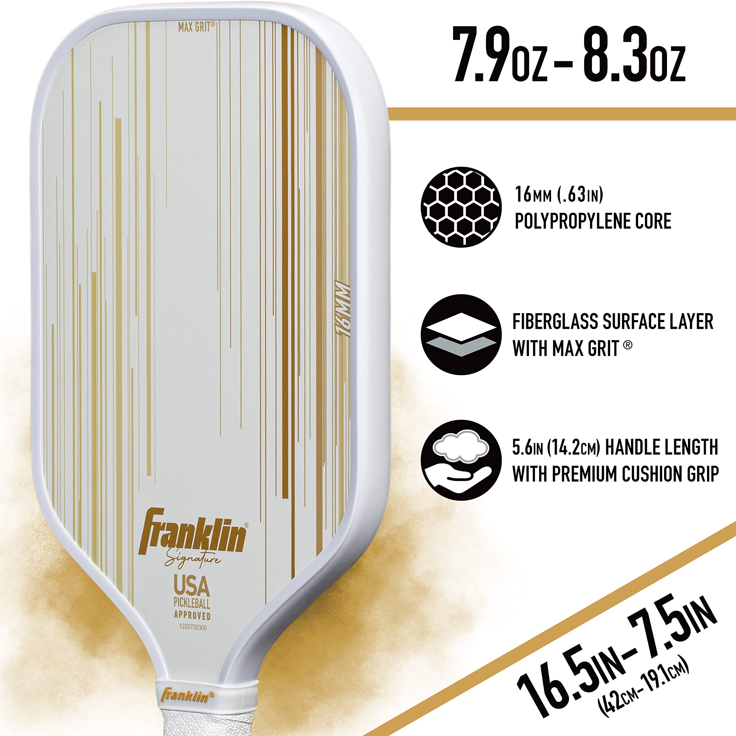 Foto 7 pulgar | Paleta De Pickleball Franklin Sports Signature Series Pro Gold - Venta Internacional.