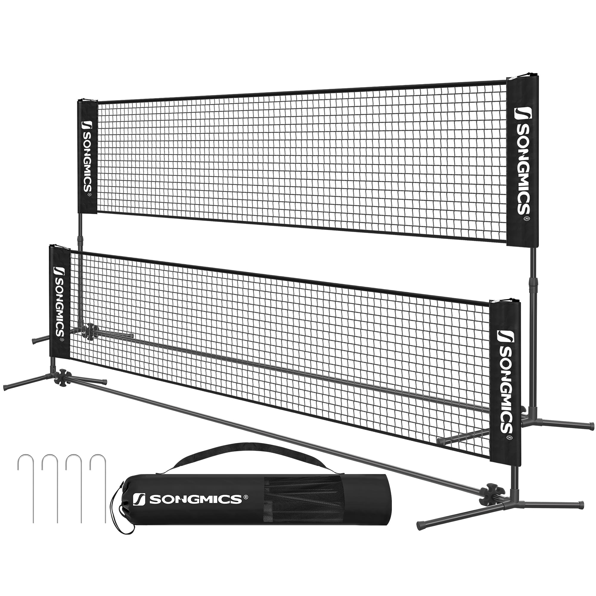 Red De Bádminton Y Voleibol Songmics Msyq400h De 4 M Con Bastones