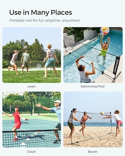 Foto 5 | Red De Bádminton Y Voleibol Songmics Msyq400h De 4 M Con Bastones