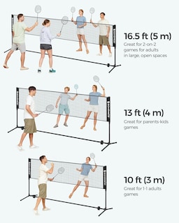 Foto 8 | Red De Bádminton Y Voleibol Songmics Msyq400h De 4 M Con Bastones
