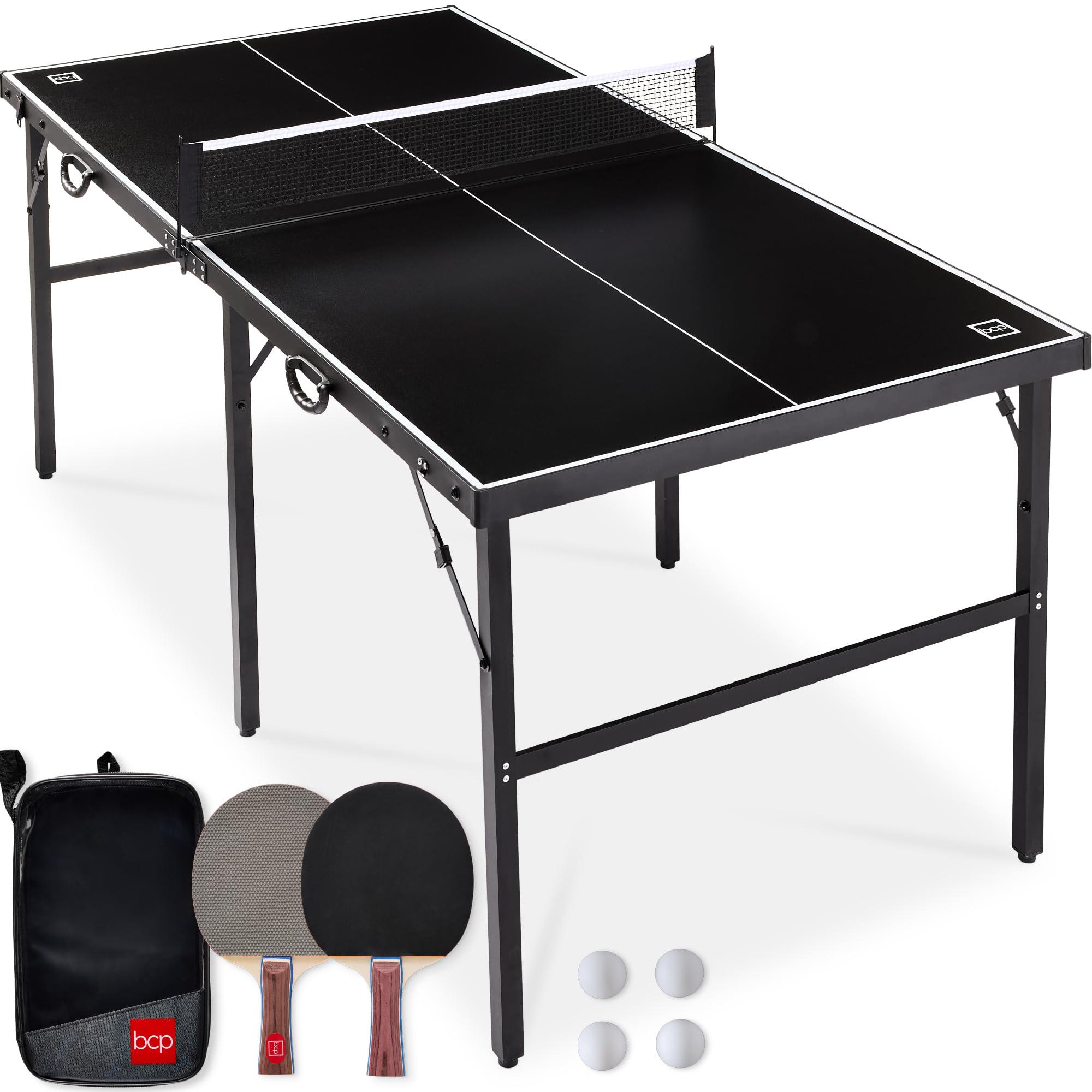 Foto 2 pulgar | Mesa De Ping Pong Best Choice Products Portátil De 6 X 3 Pies, Negra - Venta Internacional.
