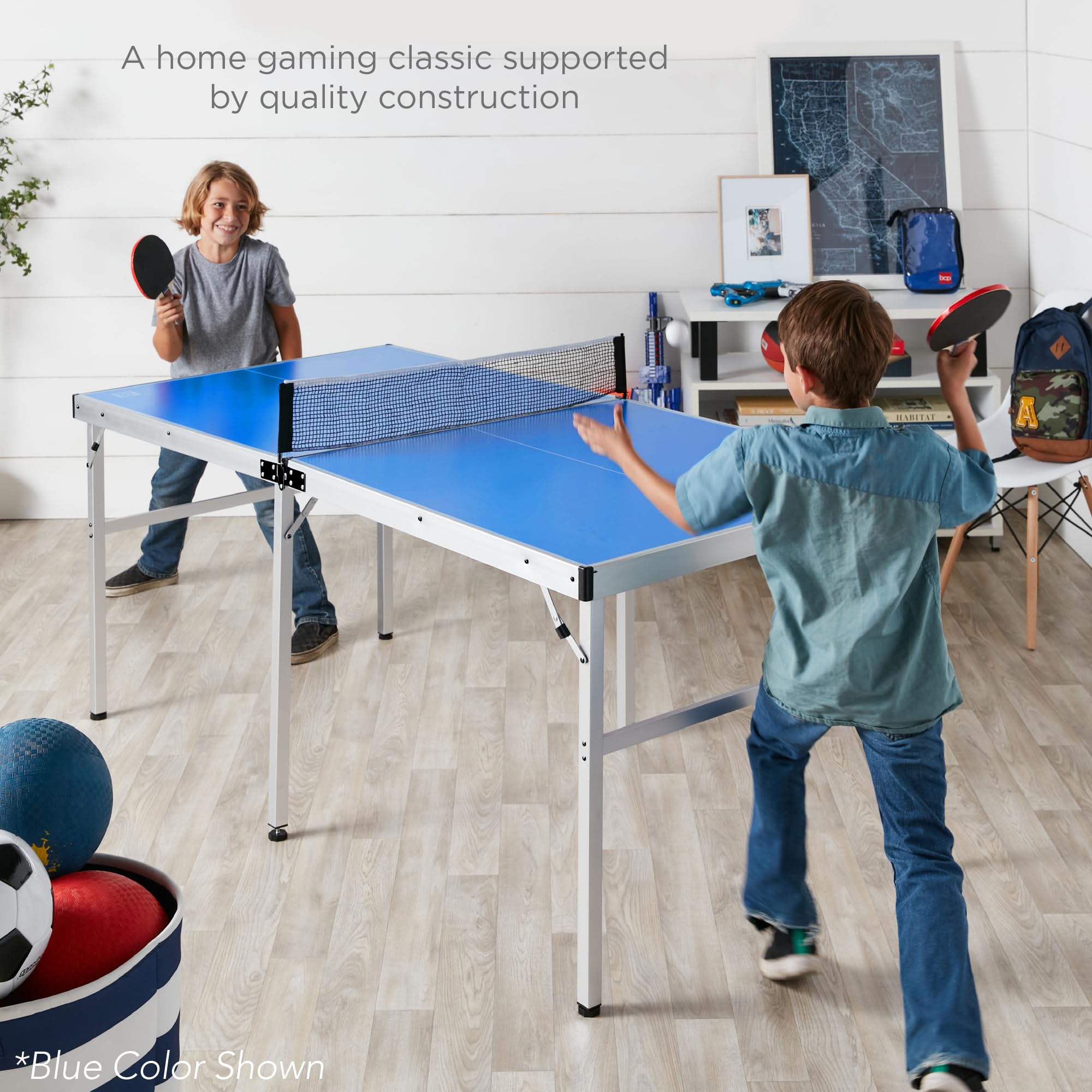 Foto 4 pulgar | Mesa De Ping Pong Best Choice Products Portátil De 6 X 3 Pies, Negra - Venta Internacional.