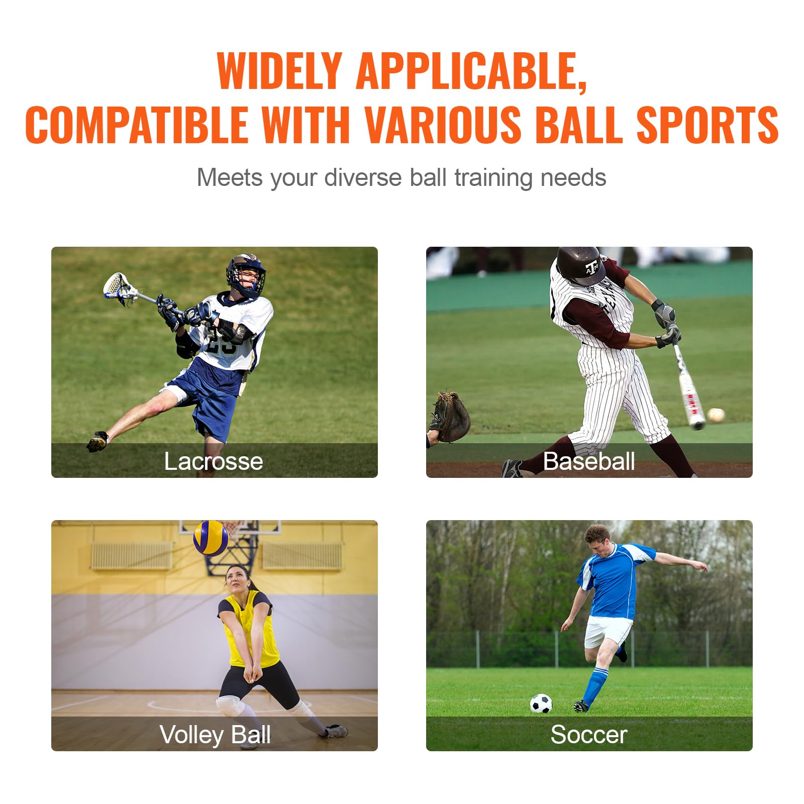 Foto 7 pulgar | Reboteador De Lacrosse Vevor De 4 X 7 Pies Con Red De Voleibol Ajustable En Ángulo. - Venta Internacional.