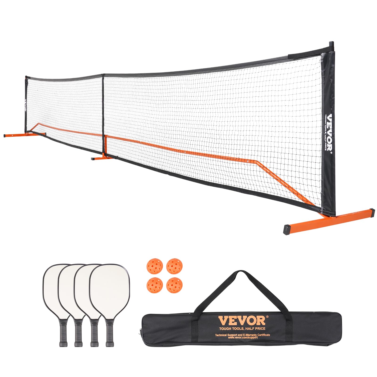 Juego De Redes De Pickleball Vevor, 22 Pies, Tamaño Reglamentario, Portátil - Venta Internacional.