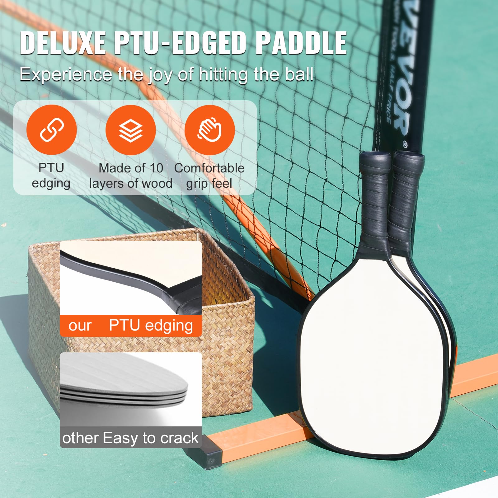Foto 4 pulgar | Juego De Redes De Pickleball Vevor, 22 Pies, Tamaño Reglamentario, Portátil - Venta Internacional.