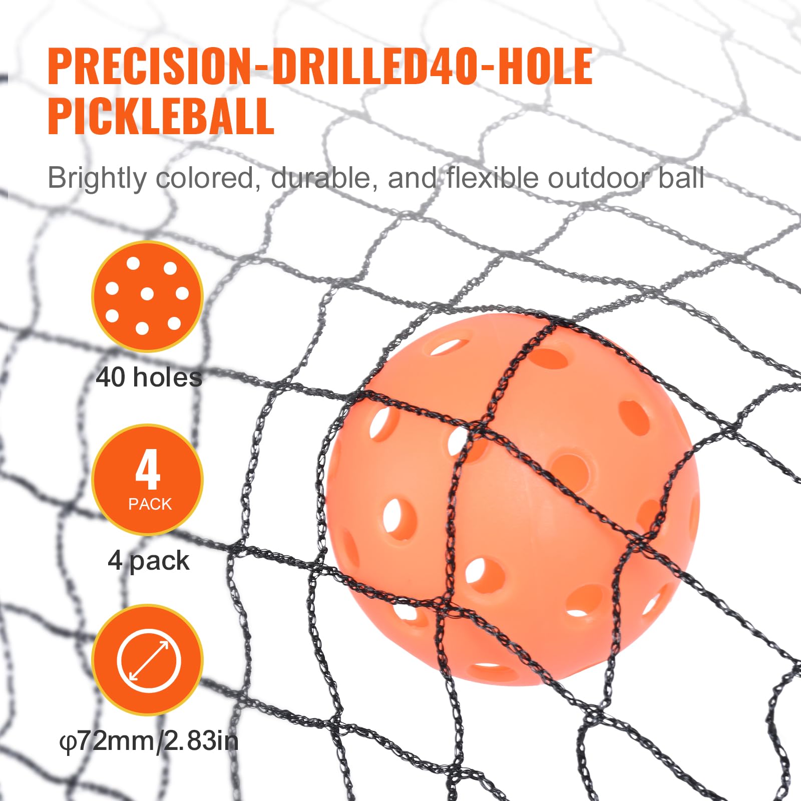 Foto 6 pulgar | Juego De Redes De Pickleball Vevor, 22 Pies, Tamaño Reglamentario, Portátil - Venta Internacional.