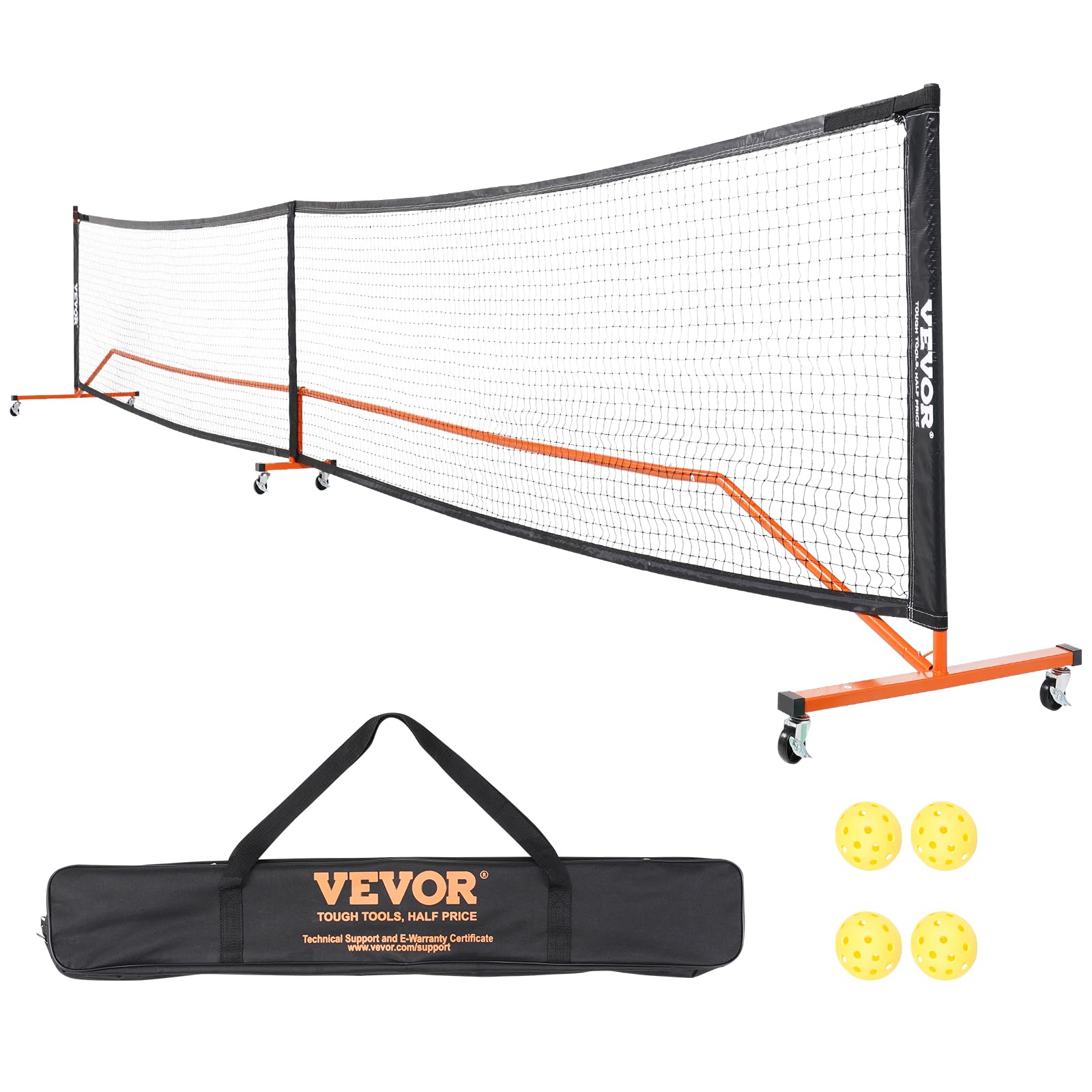 Foto 2 pulgar | Juego De Redes De Pickleball Vevor De 22 Pies, Tamaño Reglamentario Con Ruedas - Venta Internacional.
