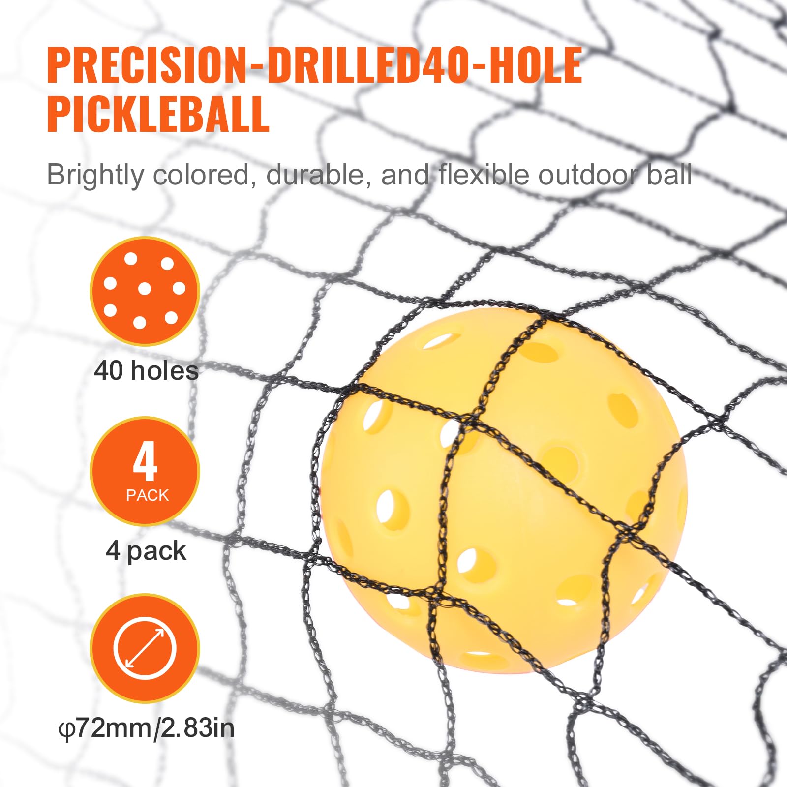 Foto 4 pulgar | Juego De Redes De Pickleball Vevor De 22 Pies, Tamaño Reglamentario Con Ruedas - Venta Internacional.