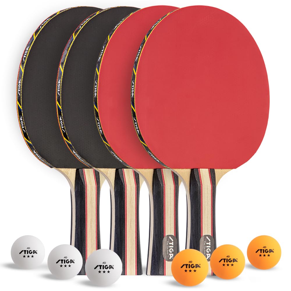 Set De Palas De Ping Pong Stiga Performance Para 4 Jugadores Con Pelotas - Venta Internacional.