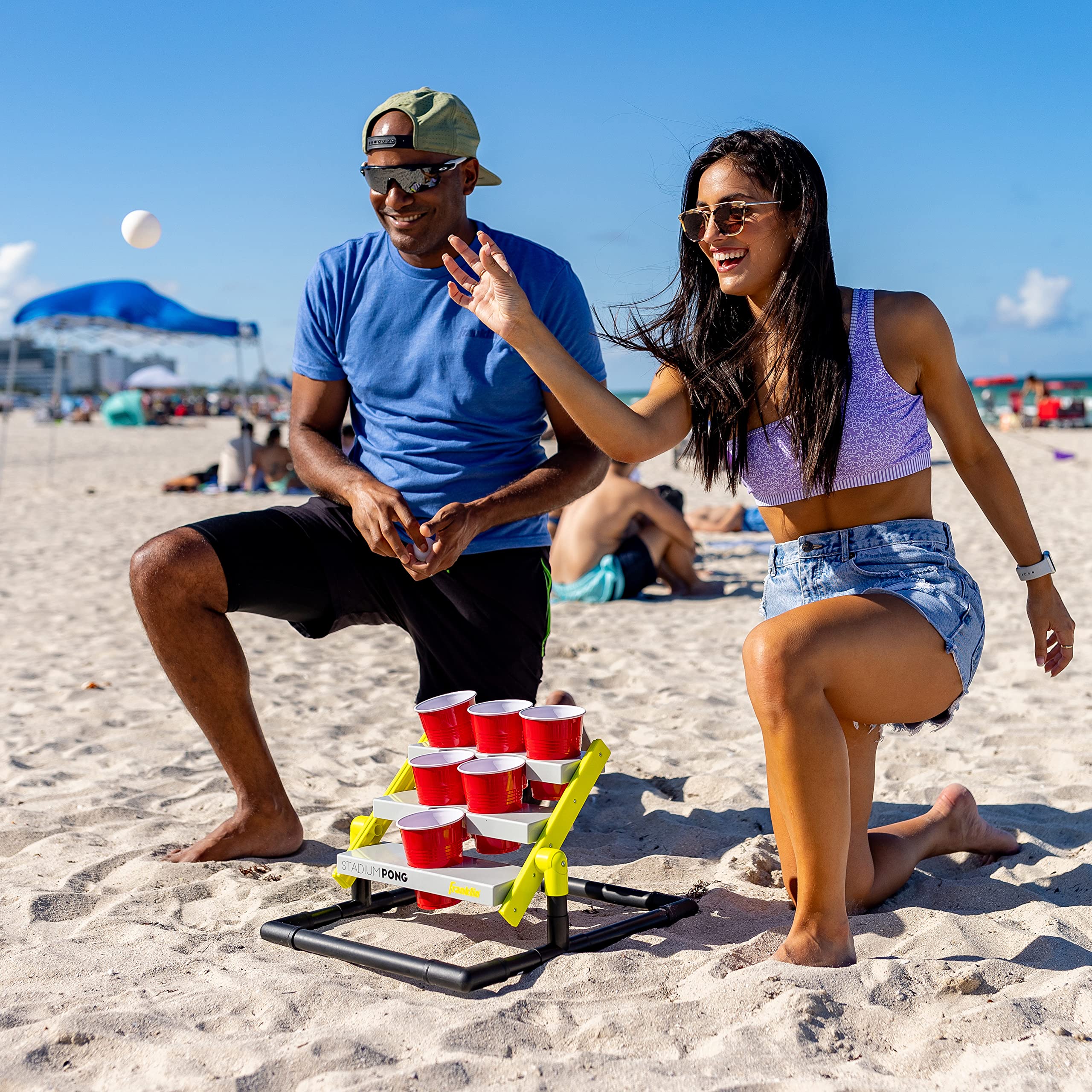 Foto 8 pulgar | Set De Juego Cup Pong Franklin Sports Stadium Jumbo, 6 Tazas - Venta Internacional.