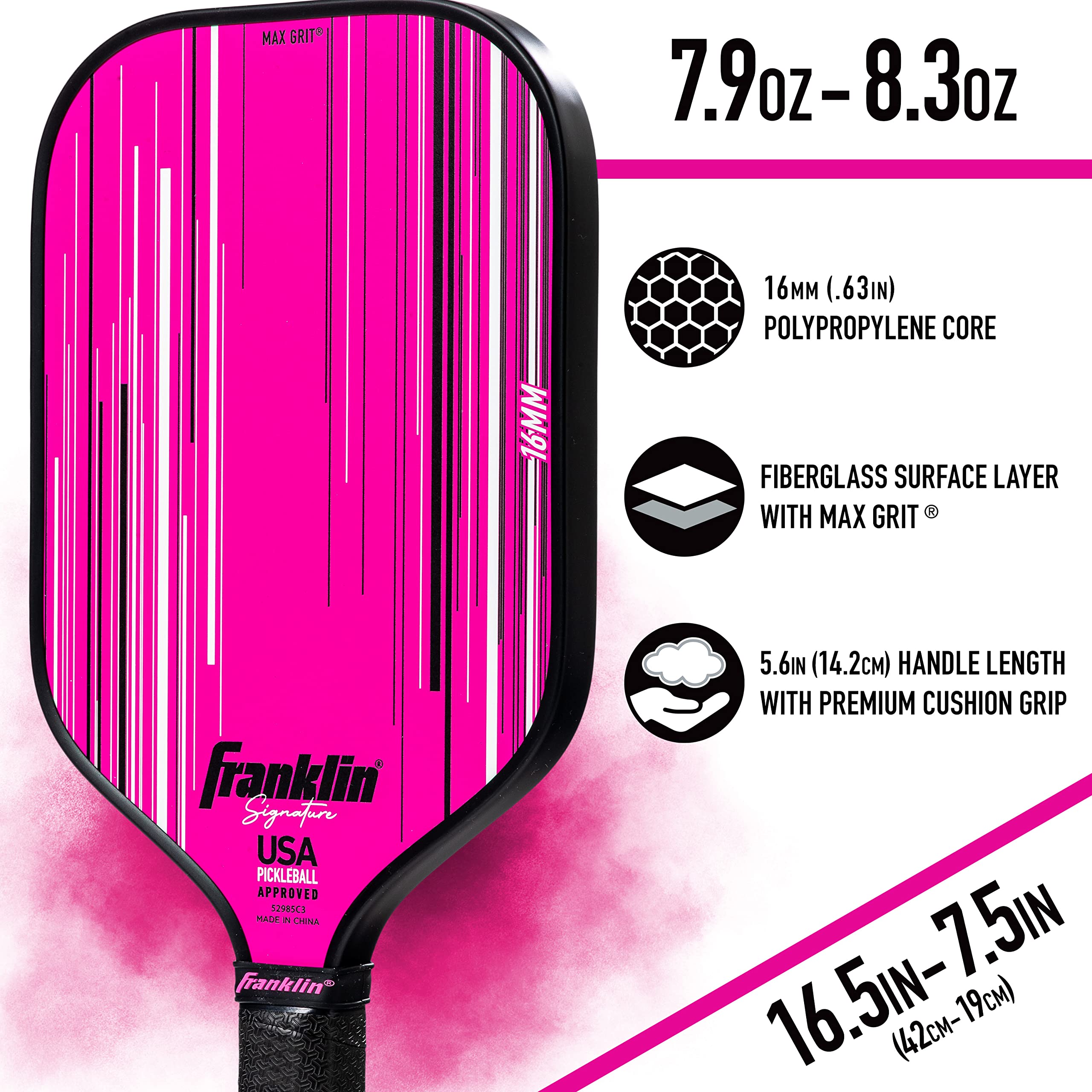 Foto 7 pulgar | Paleta De Pickleball Franklin Sports Signature Series Pro Pink - Venta Internacional.