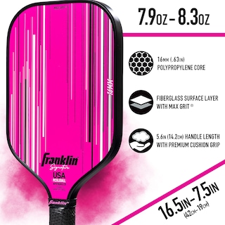 Foto 6 | Paleta De Pickleball Franklin Sports Signature Series Pro Pink - Venta Internacional.