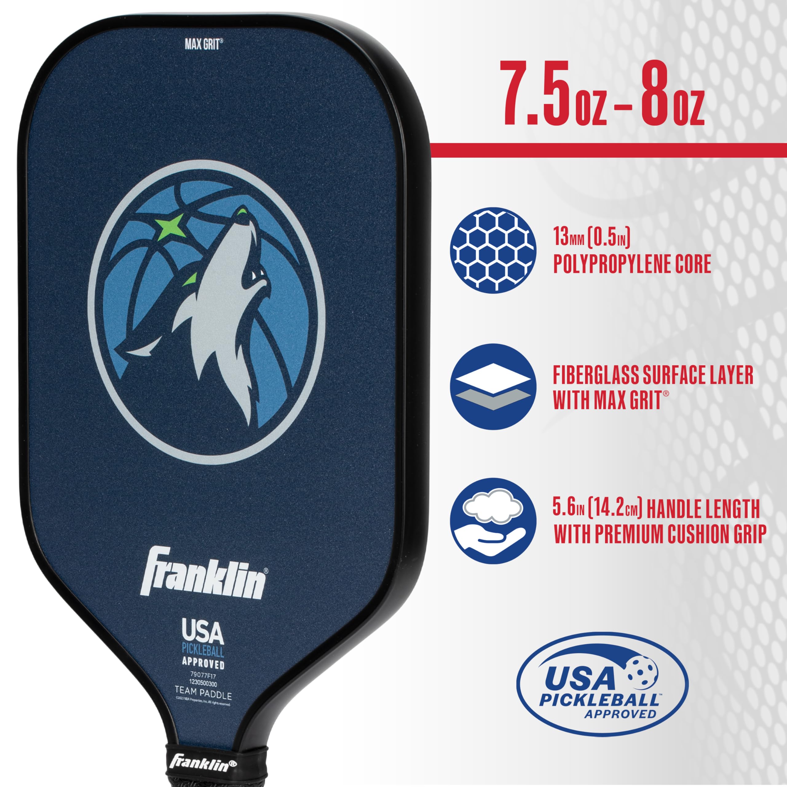 Foto 4 pulgar | Pickleball Paddle Franklin Sports Nba Minnesota Timberwolves - Venta Internacional.