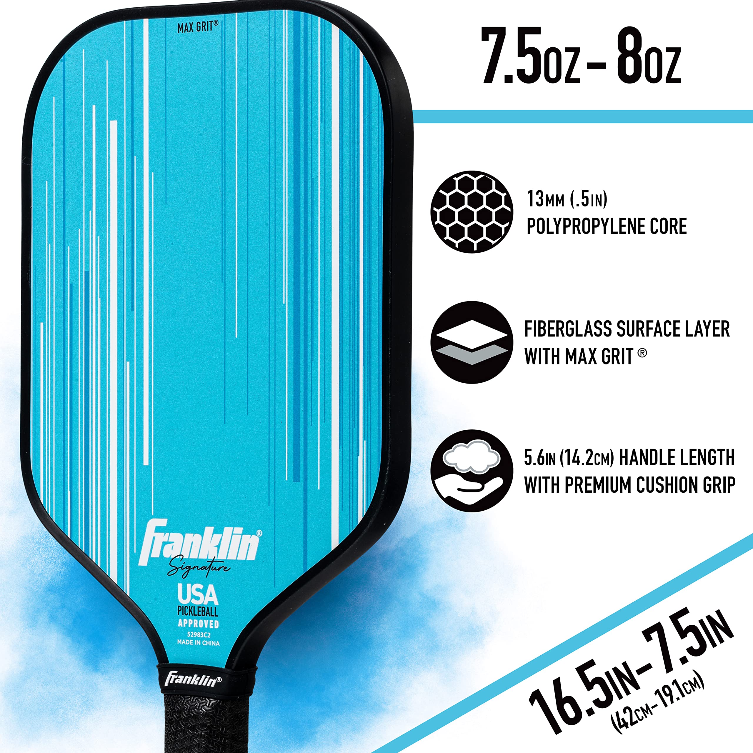 Foto 5 pulgar | Paleta De Pickleball Franklin Sports Signature Pro Maxgrit Blue - Venta Internacional.