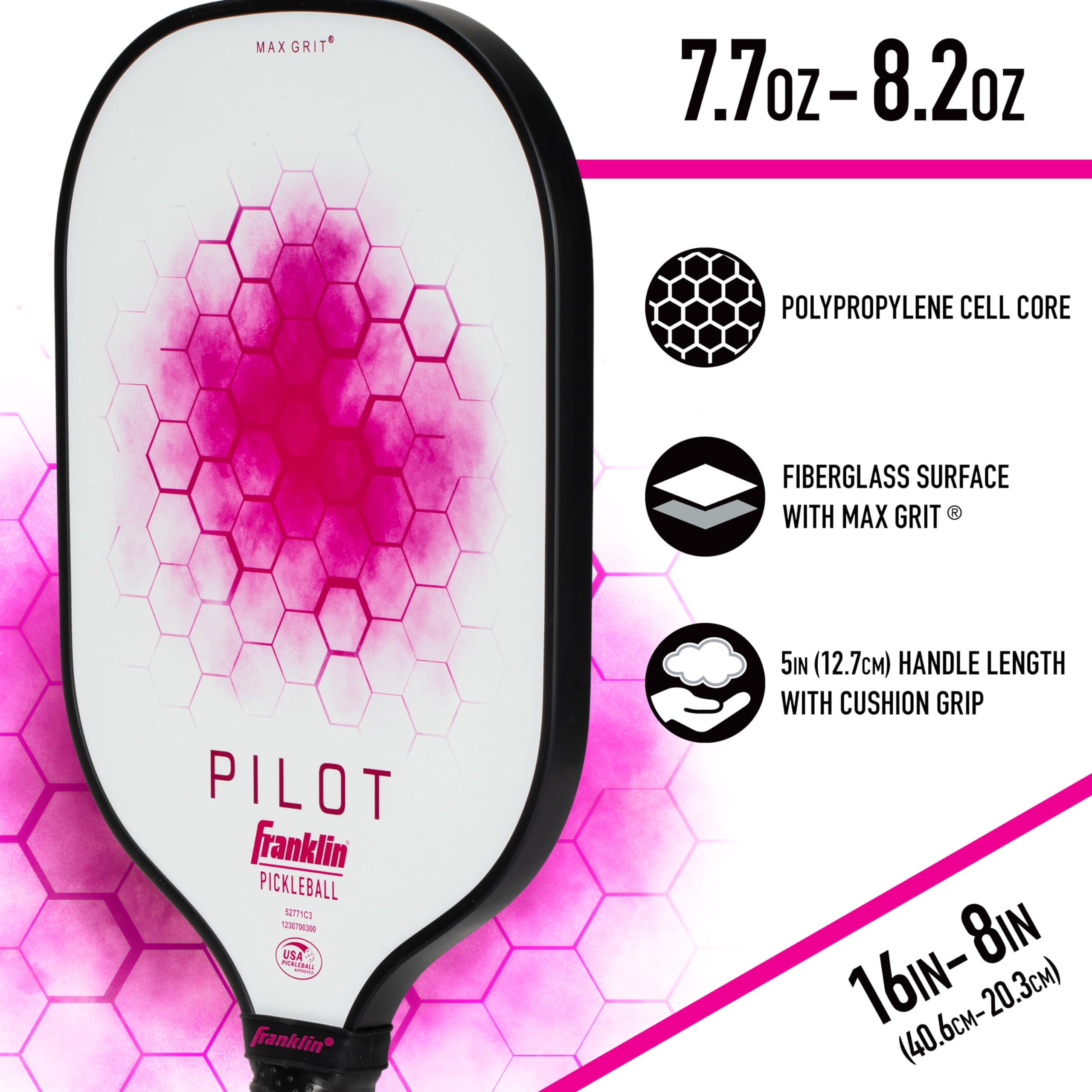 Foto 7 pulgar | Pala De Pickleball Franklin Sports Pilot De Polipropileno Rosa - Venta Internacional.