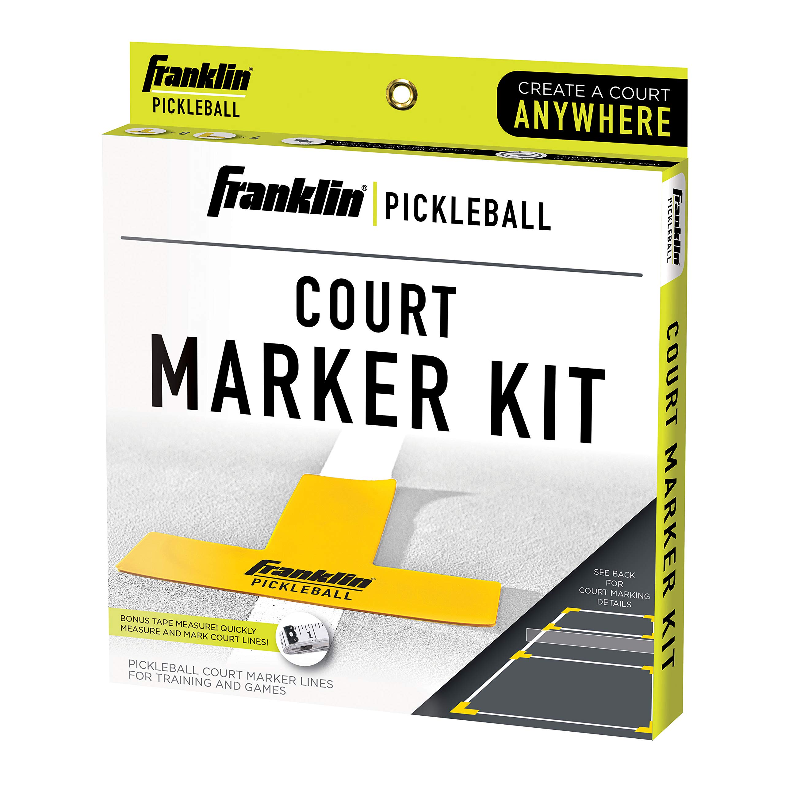 Foto 7 | Kit De Marcadores Para Canchas De Pickleball Franklin Sports Con Cinta Métrica - Venta Internacional.