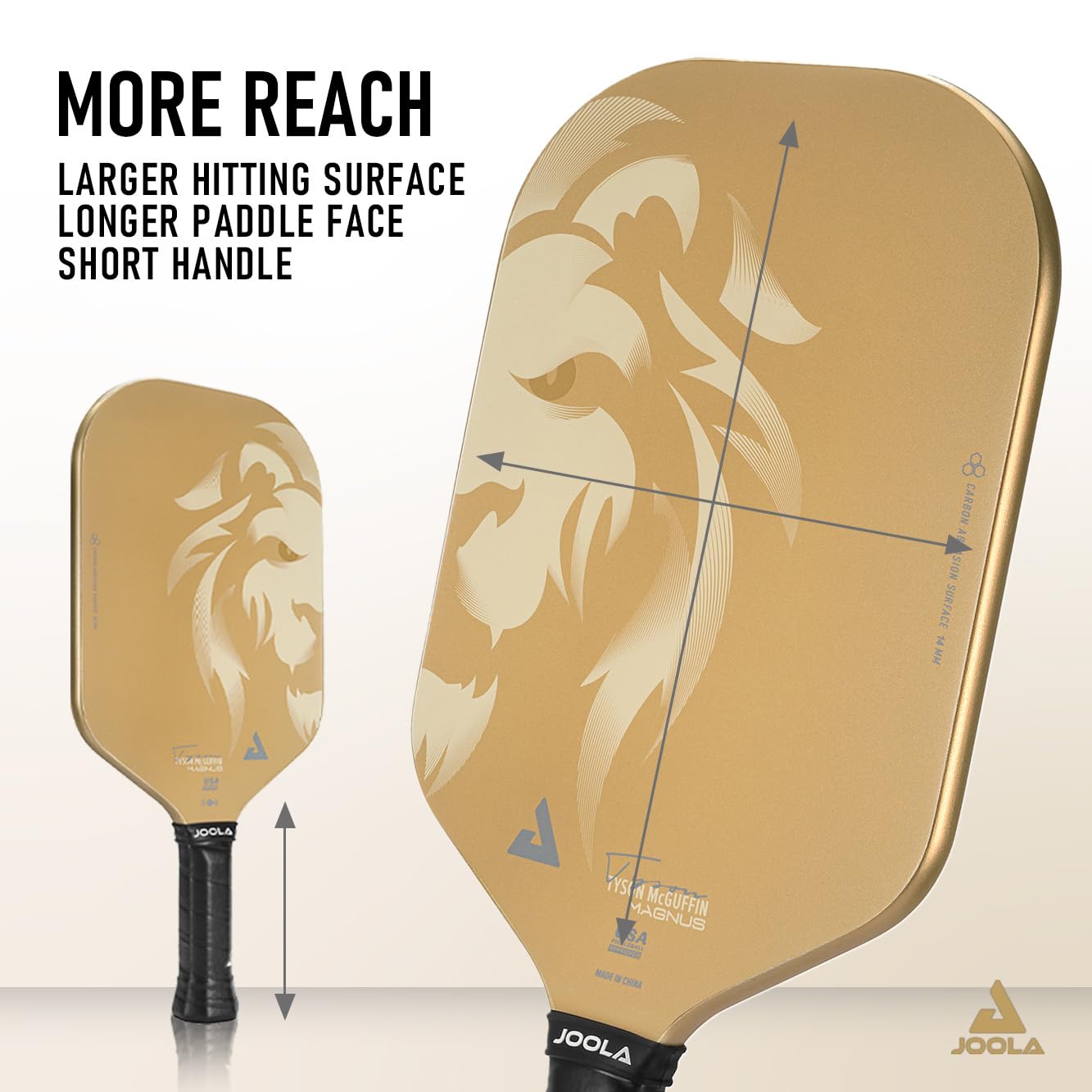 Foto 5 pulgar | Paleta De Pickleball Joola Magnus Cas 14 Mm Tyson Mcguffin Gold - Venta Internacional.