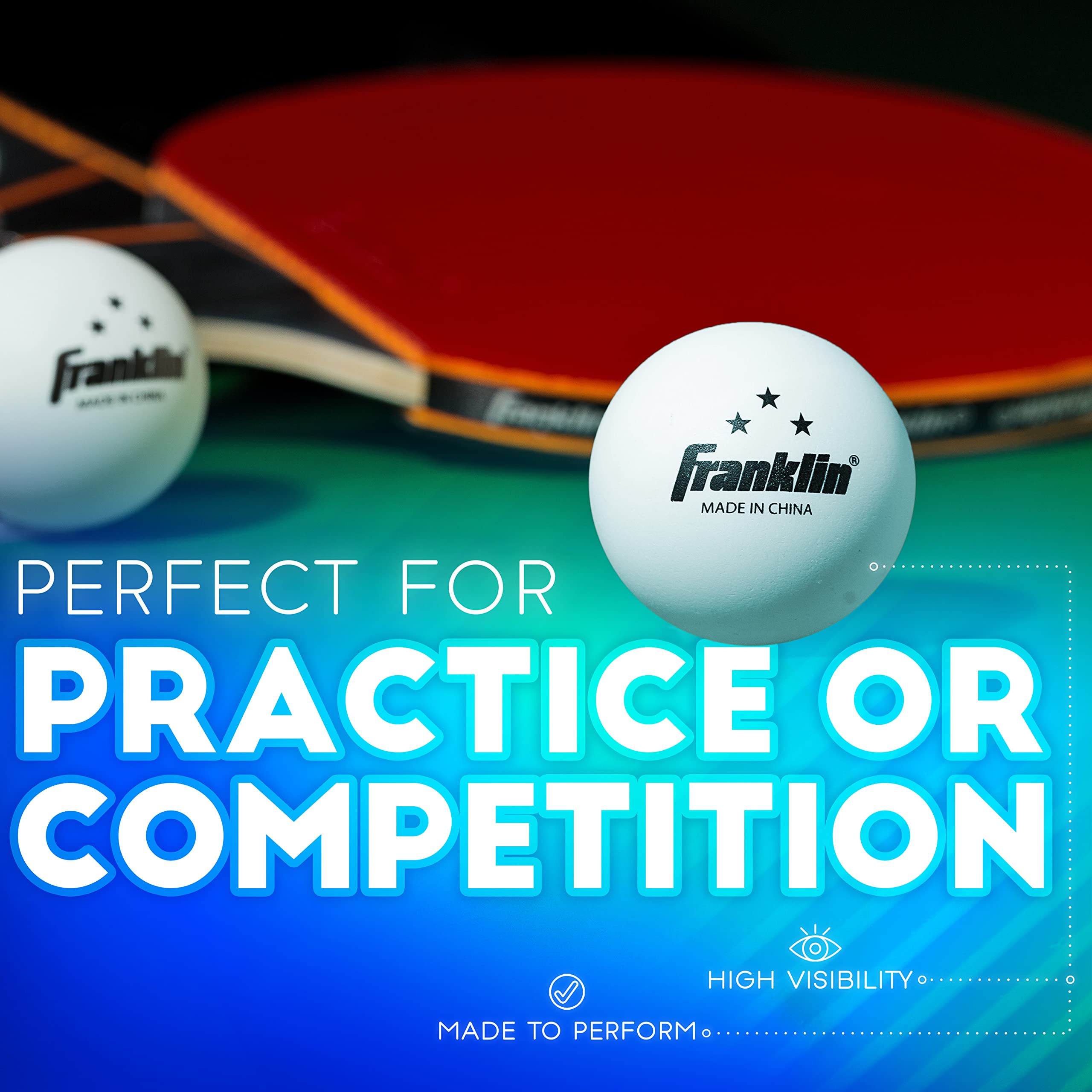 Foto 6 pulgar | Pelotas De Ping Pong Franklin Sports 3 Star, 40 Mm, Paquete De 6 - Venta Internacional.
