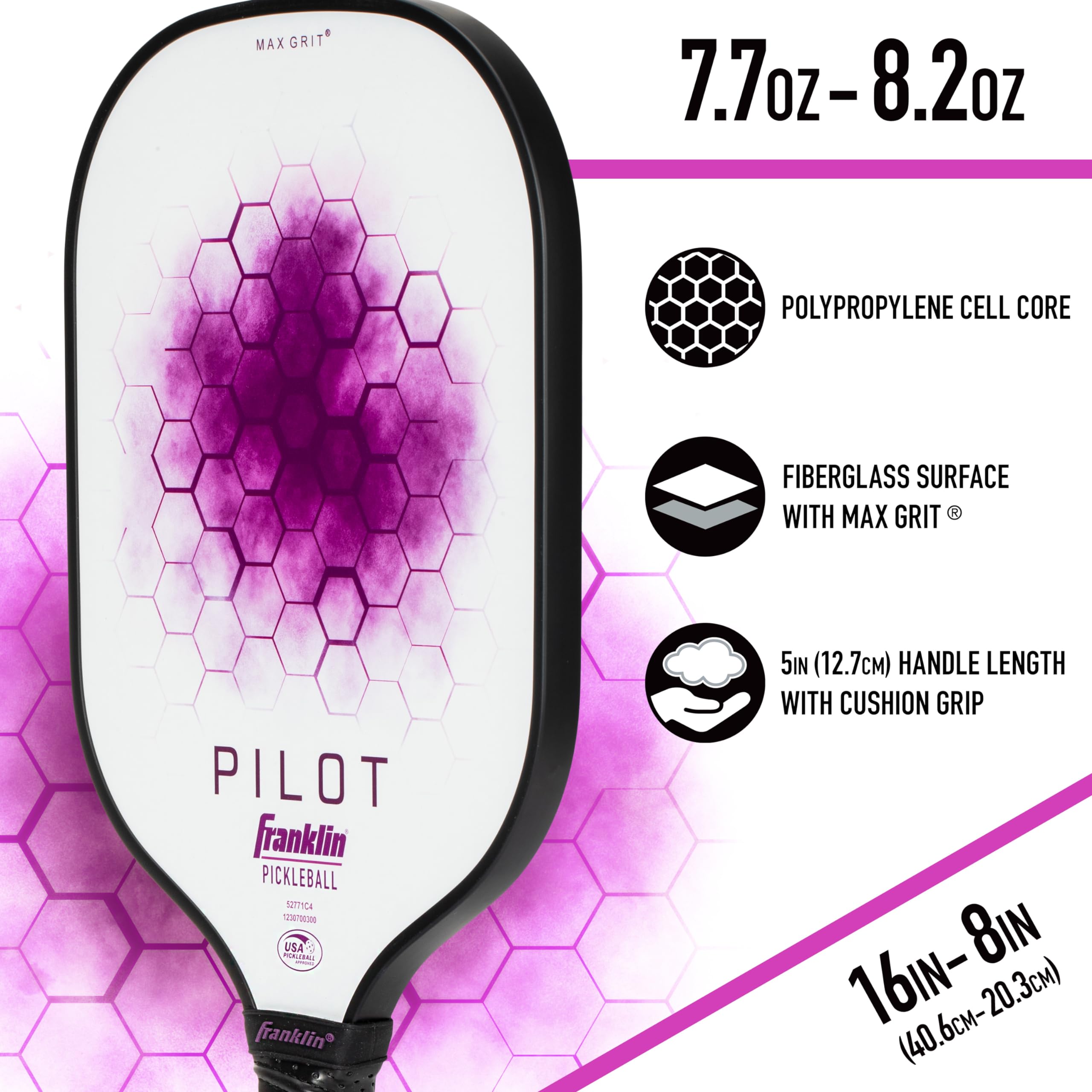 Foto 7 pulgar | Pala De Pickleball Franklin Sports Pilot, Polipropileno, Color Morado - Venta Internacional.