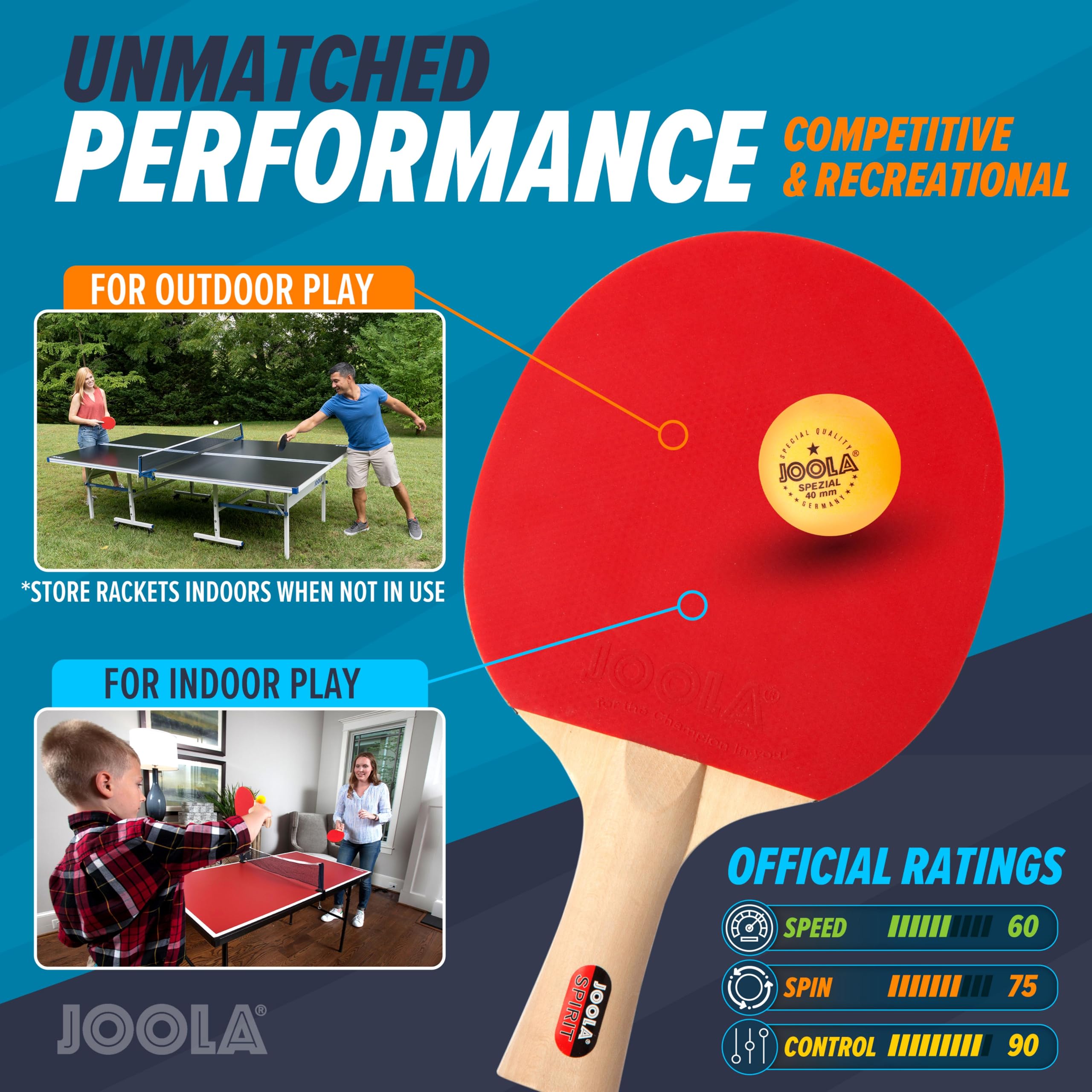 Foto 4 | Set De Tenis De Mesa Joola Family Premium Con 4 Palas Y 10 Pelotas - Venta Internacional.