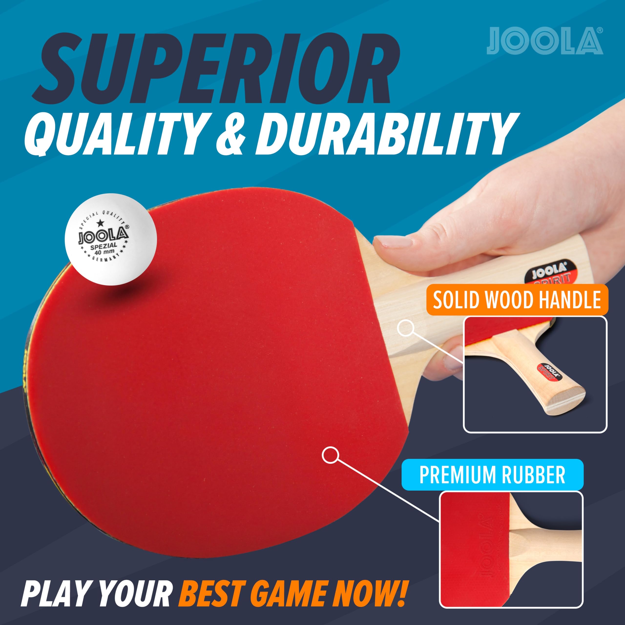 Foto 7 pulgar | Set De Tenis De Mesa Joola Family Premium Con 4 Palas Y 10 Pelotas - Venta Internacional.