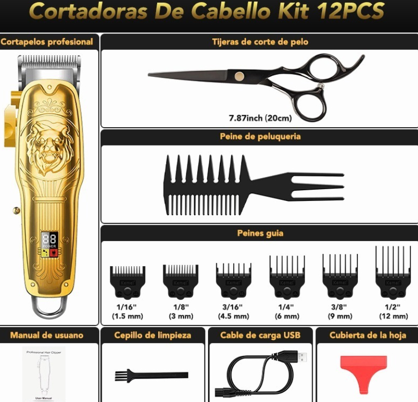 Foto 3 pulgar | Máquina Cortadora de Cabello Kemei con Accesorios