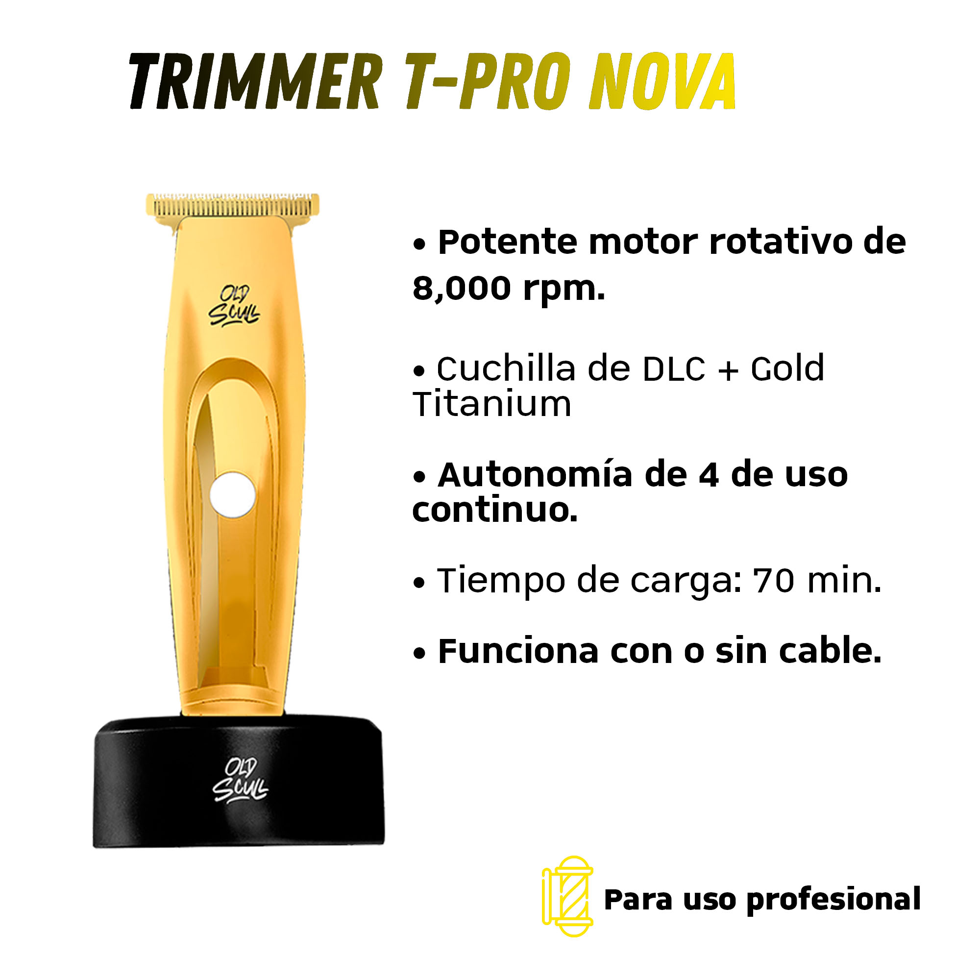 Foto 4 pulgar | Rasuradoras Eléctricas Star Combo Old Scull M-pro Nova y T-pro Nova Barberia