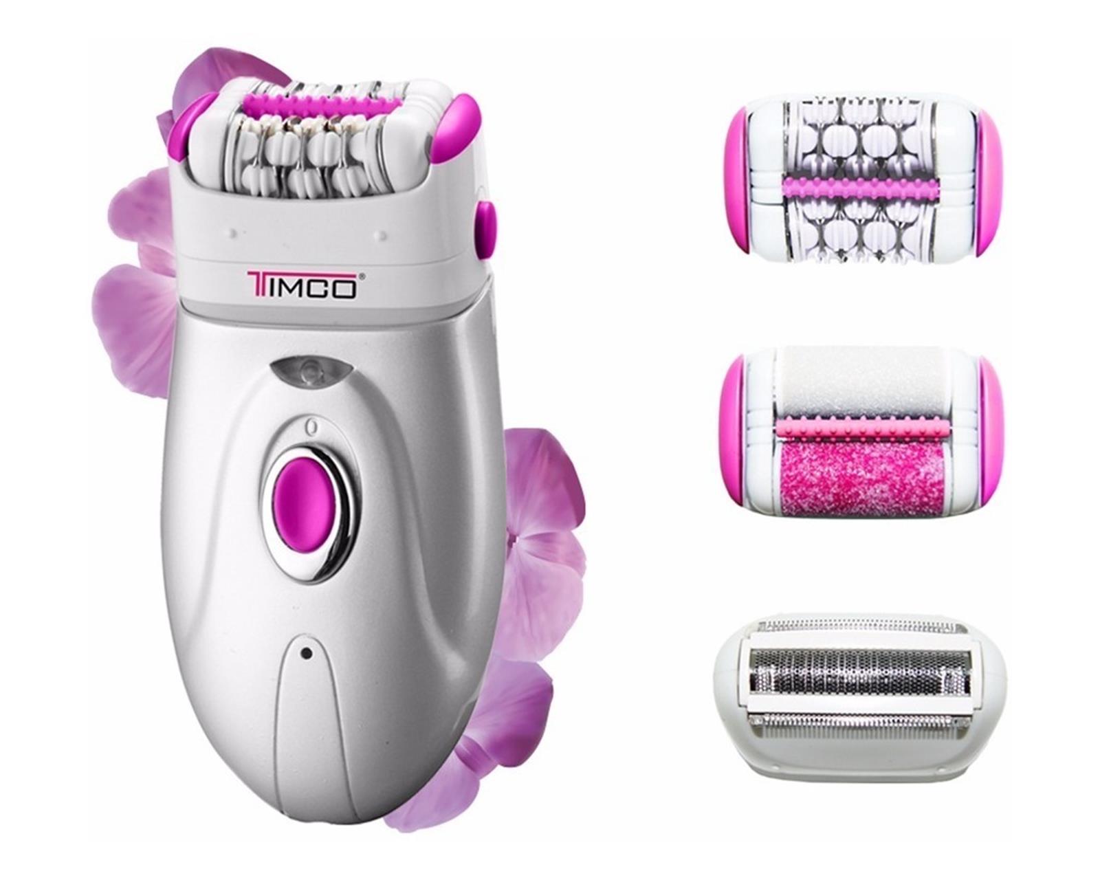 Foto 2 | Depiladora Rasuradora y Exfoliante TIMCO 3 en 1 Recargable Dw-3619r Rosa