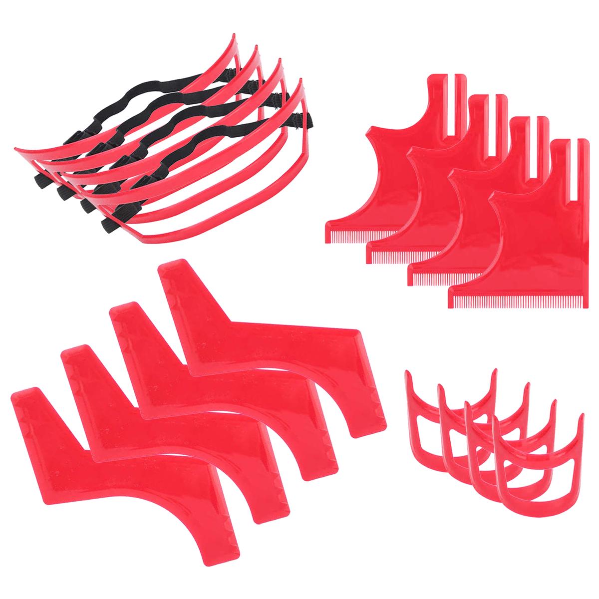 Set Delineador Barba High Monaco Mxwpk-004 4 Piezas Rojo