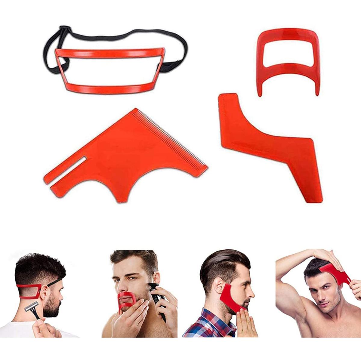Foto 4 pulgar | Set Delineador Barba High Monaco Mxwpk-004 4 Piezas Rojo