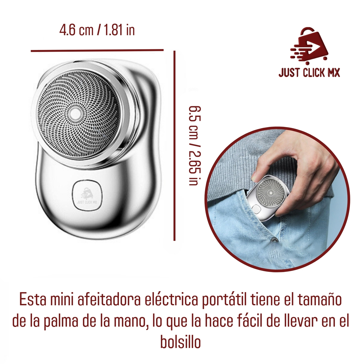 Foto 4 pulgar | Mini Afeitadora Portátil Recargable