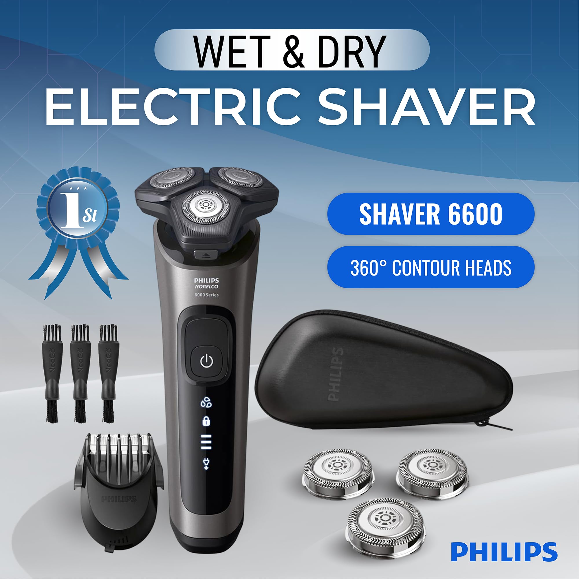 Foto 3 pulgar | Afeitadora Eléctrica Philips para Hombre Recargable Senseiq para Uso Húmedo Y Seco - Venta Internacional