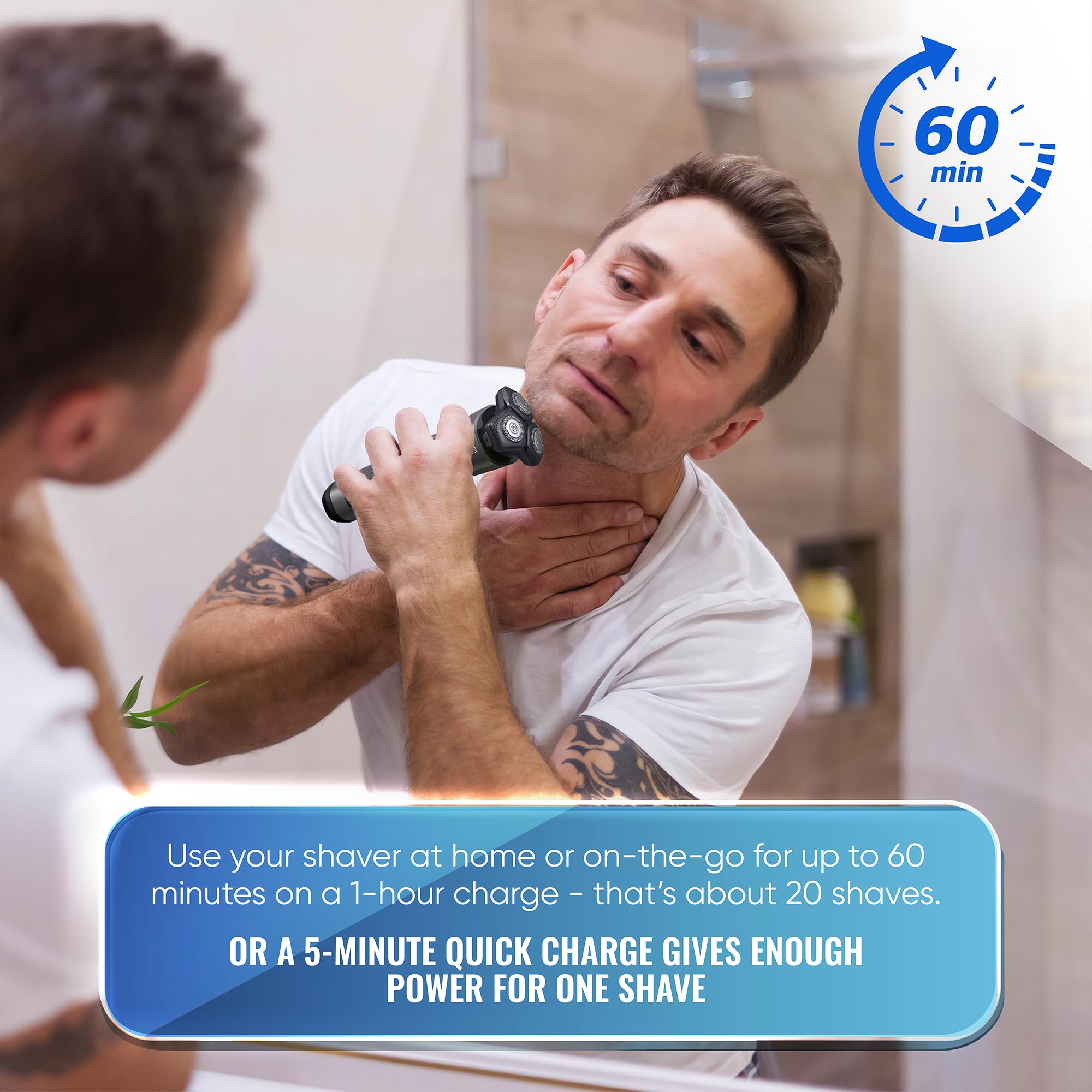 Foto 4 pulgar | Afeitadora Eléctrica Philips para Hombre Recargable Senseiq para Uso Húmedo Y Seco - Venta Internacional