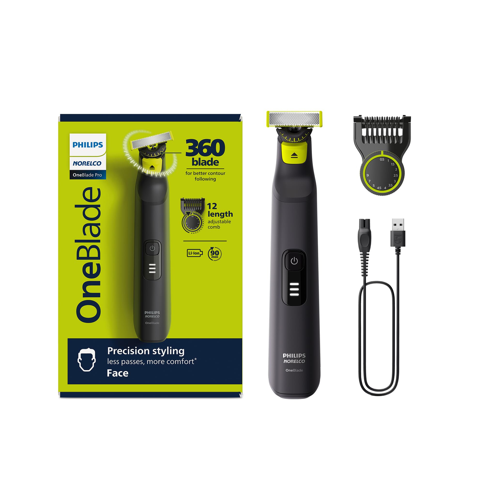 Afeitadora y Recortadora Eléctrica Philips Norelco Oneblade 360 Pro - Venta Internacional