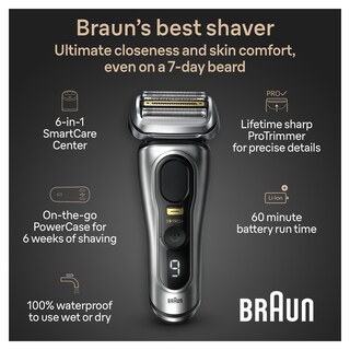 Foto 3 | Maquinilla De Afeitar Eléctrica Braun Series 9 Pro+ 9577 Cc Wet & Dry - Venta Internacional.