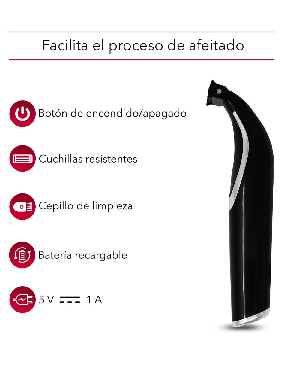 Foto 4 pulgar | Afeitadora Eléctrica Rca Rc-pm852 Recargable Con 4 Guías De Afeitar - Venta Internacional.