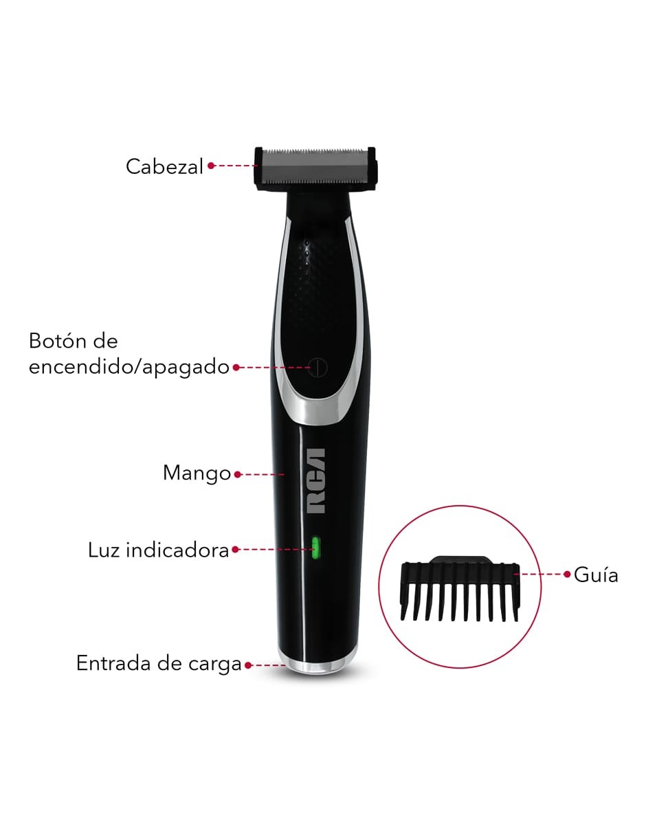 Foto 5 pulgar | Afeitadora Eléctrica Rca Rc-pm852 Recargable Con 4 Guías De Afeitar - Venta Internacional.