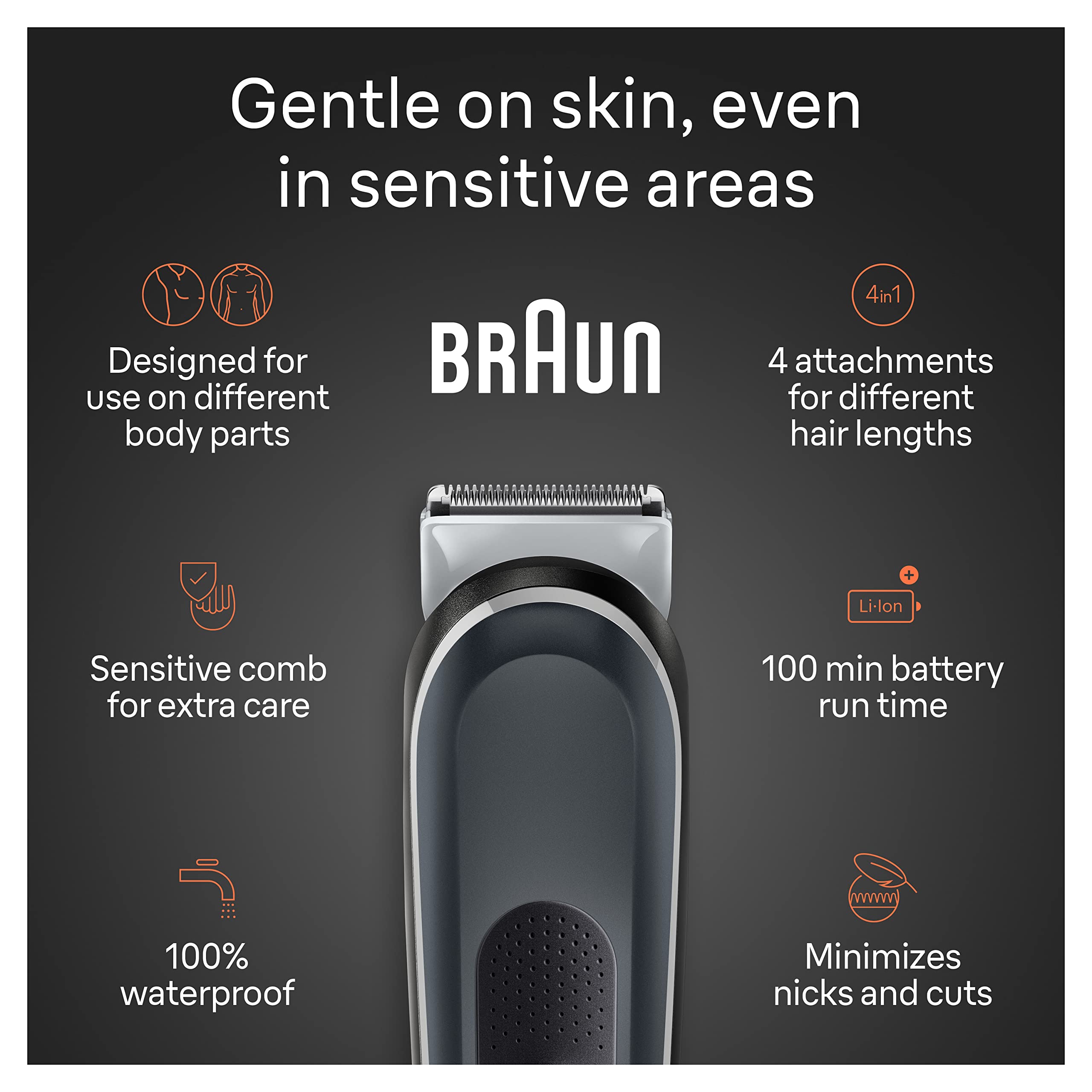 Foto 4 pulgar | Peluquería Corporal Braun Series 5 5360 Para Hombre A Prueba De Agua - Venta Internacional.
