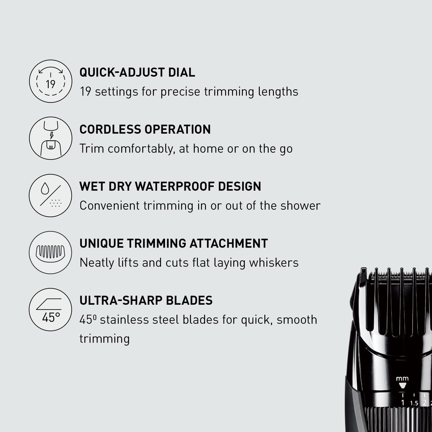 Foto 3 pulgar | Recortadora De Barba Panasonic Er-gb42-k Inalámbrica Para Hombre, Color Negro - Venta Internacional.