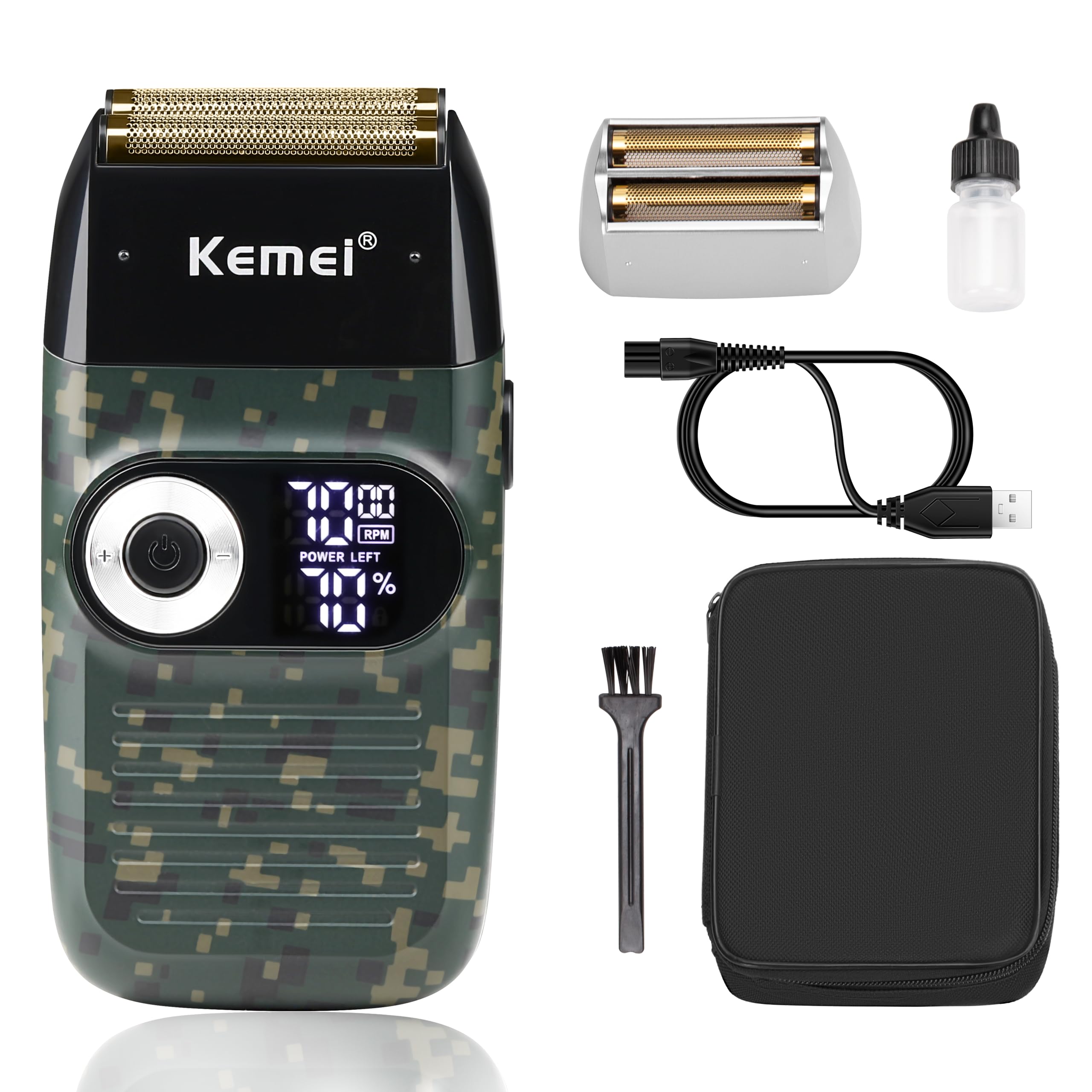 Foto 2 pulgar | Afeitadora Eléctrica Kemei Foil Professional Para Hombre Con Recortadora De Calvos - Venta Internacional.