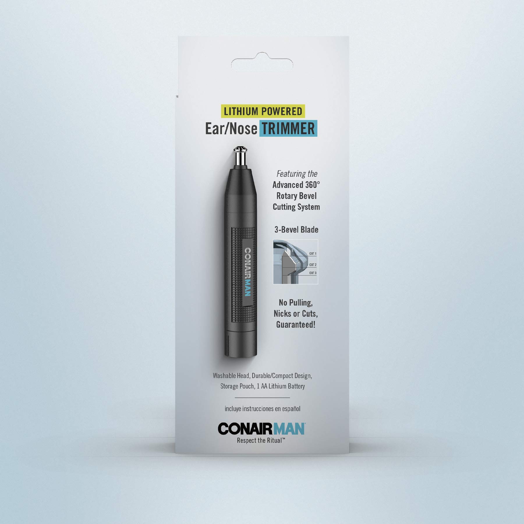 Foto 7 pulgar | Recortadora De Vello Nasal Conairman Para Hombre Con Cuchilla Biselada Y Bolsa - Venta Internacional.