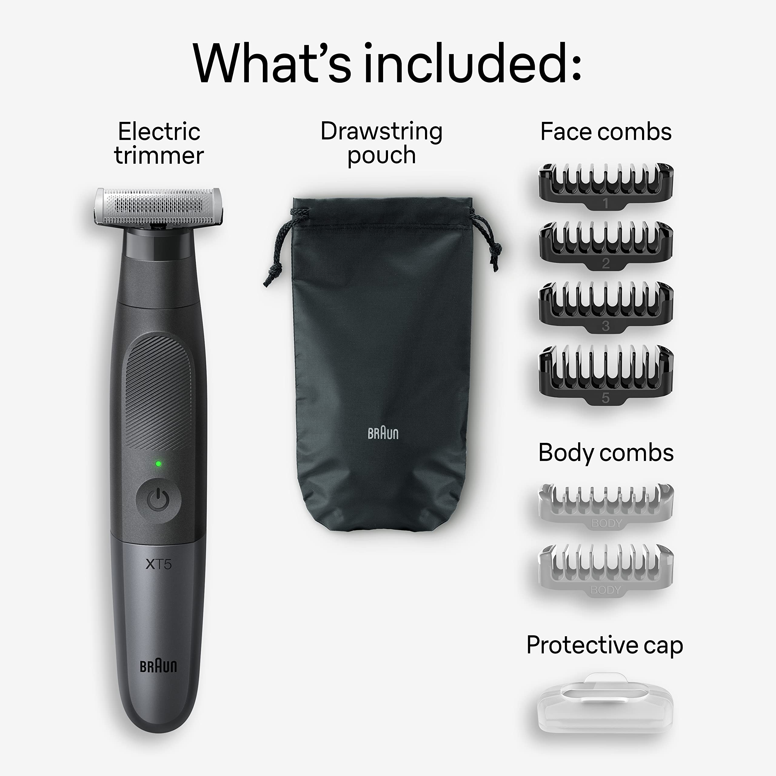 Foto 2 | Recortadora De Barba Y Maquinilla De Afeitar Eléctrica Braun Series Xt5 Para Hombre - Venta Internacional.