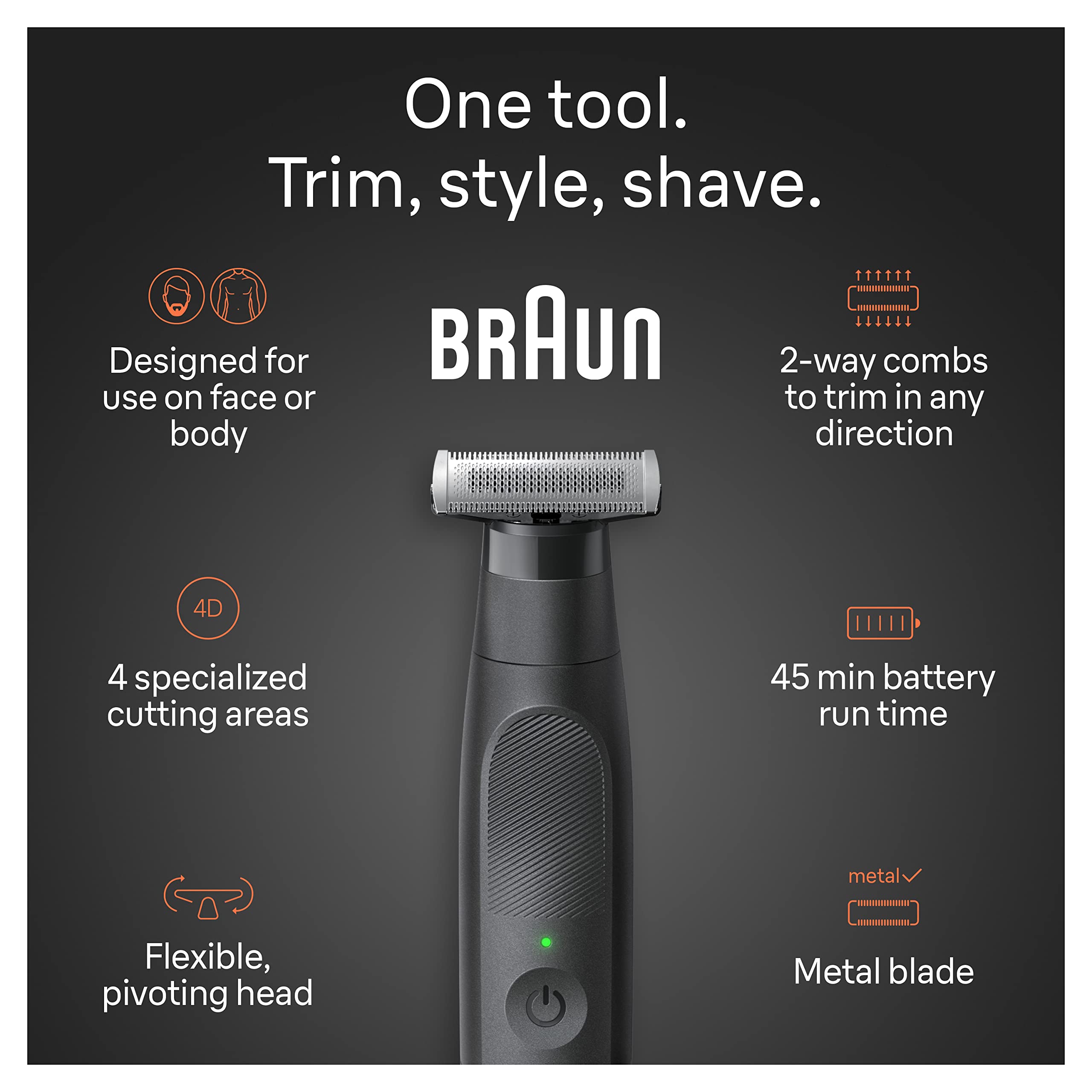Foto 4 pulgar | Recortadora De Barba Y Maquinilla De Afeitar Eléctrica Braun Series Xt5 Para Hombre - Venta Internacional.