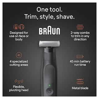 Foto 3 | Recortadora De Barba Y Maquinilla De Afeitar Eléctrica Braun Series Xt5 Para Hombre - Venta Internacional.