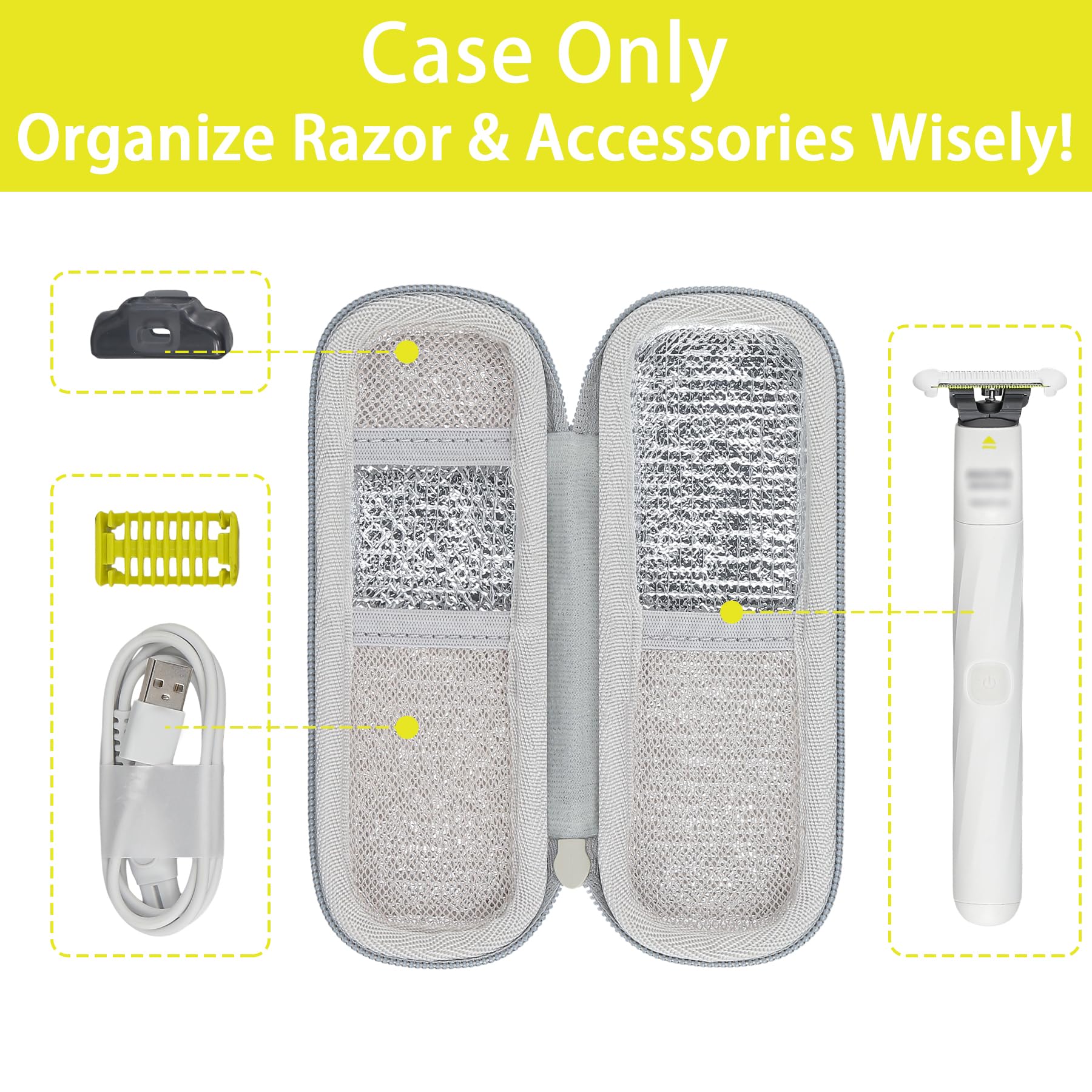 Foto 7 pulgar | Funda Rígida Para Philips Norelco Oneblade & Intimate Groomer - Venta Internacional.